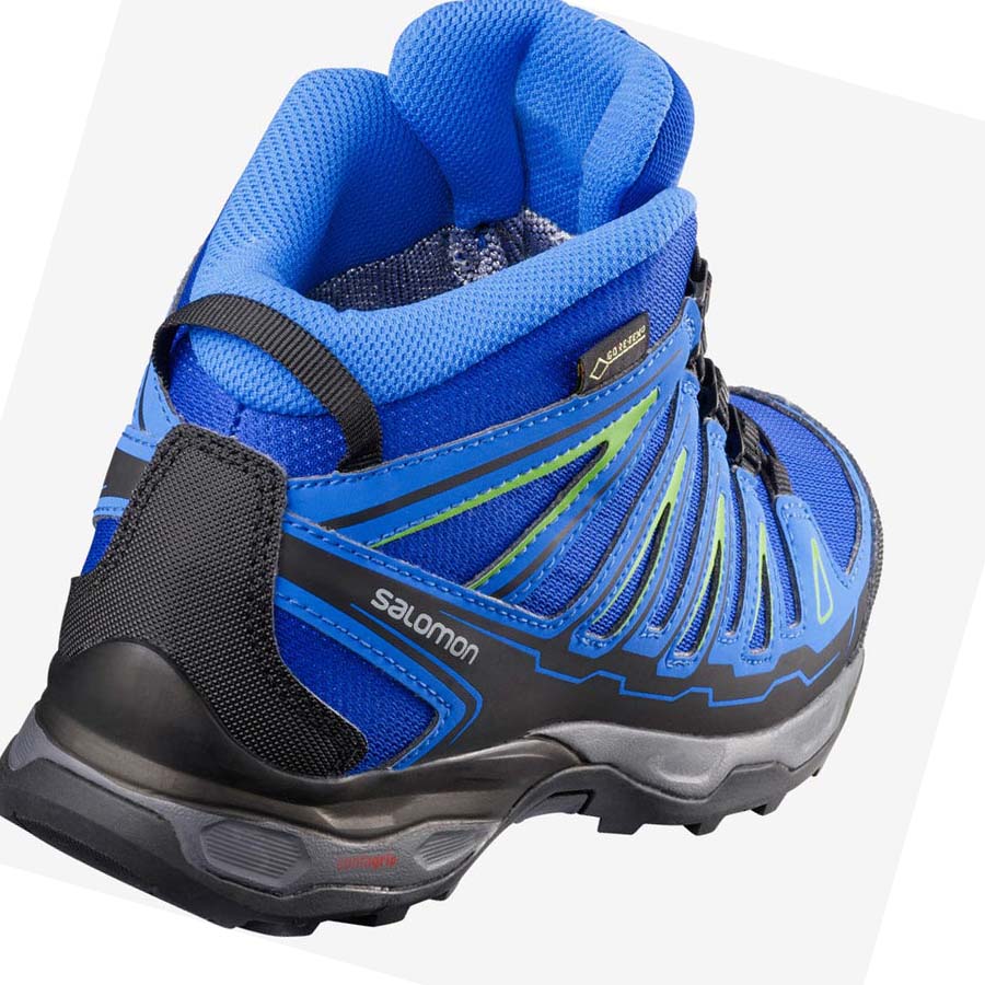 Salomon X-ULTRA MID GORE-TEX GTX J Çocuk Yürüyüş Ayakkabısı Mavi | TR 2034CTV